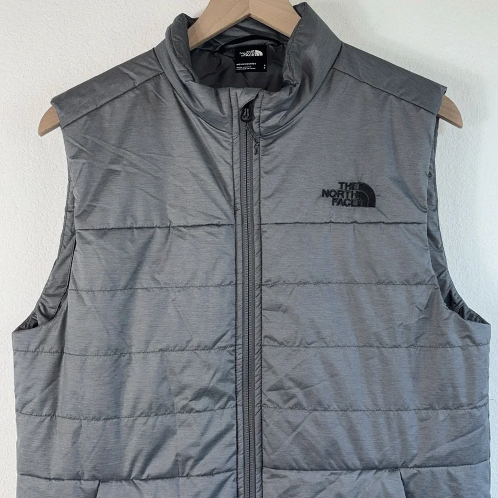 The North Face Men's Bombay Light Grey Zip Lightweight Puffer Vest Sz S
